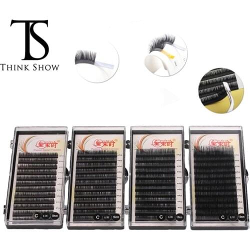 THINKSHOW 3D Korea Silk Eye Lashes 100% Handmade Volume Eyelash Extensions Natural Eye Lashes Fake Eyelash False Eye Lashes