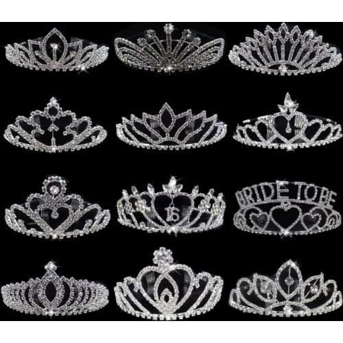 Hot Fashion Bridal Tiara & Crown Luxury Princess Wedding Party Hair Jewelry Women Girl Heart Crystal Prom Headband Wholesale