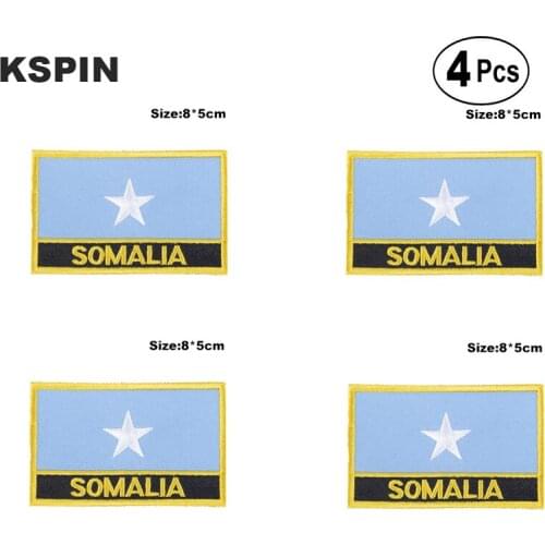 Somalia Rectangular Shape Flag Iron on Saw on Patches Embroidered Flag Patches National Flag Patches for Clothing