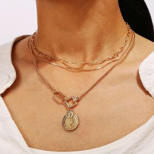 UDDEIN New Coin Pendant Choker Necklace Multi layer Bohemian Statement Necklace For Women Party Jewelry Gift