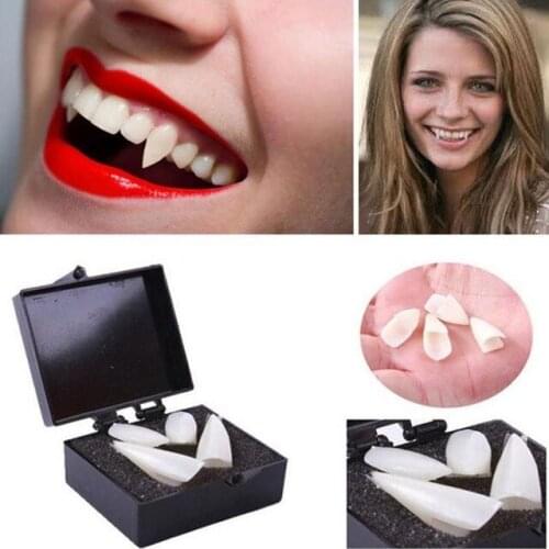 Halloween decoratons 4pcs Horrific Zombie Vampire Teeth Halloween Party Props Vampire Zombie Devil Fangs Teeth Cosplay Props 5Z