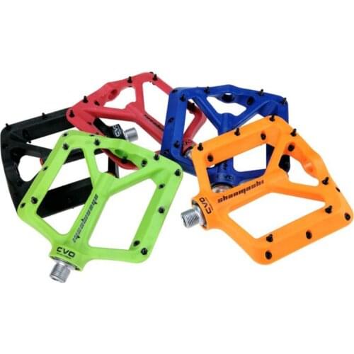 Bike Pedals Big Feet Nylon Carbon Fiber Bearing Foot Mountain Stamp Flat Platform Bicycle Pedal 1 Pair