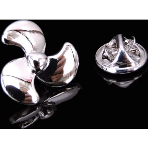 High quality silver propeller Brooch New Fashion Jewelry Pin mens and womens shirt hat scarf suit LAPEL BADGE PIN gift