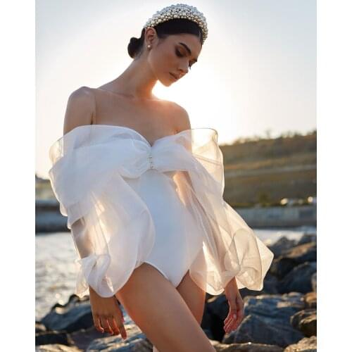 Pearls Night Robe Tulle Graceful Long Sleeves Sleepwear Party Dress Off Shoulder Nightgowns Robes