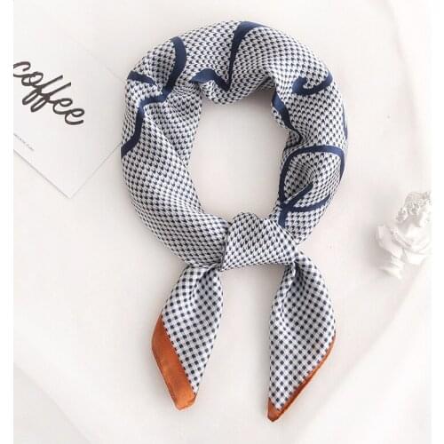 2021 Luxury Brand Spring Autumn New Square Female Sun Protection Real Silk Scarf Fashion Hair Clip Ribbon Headdress silk scarves