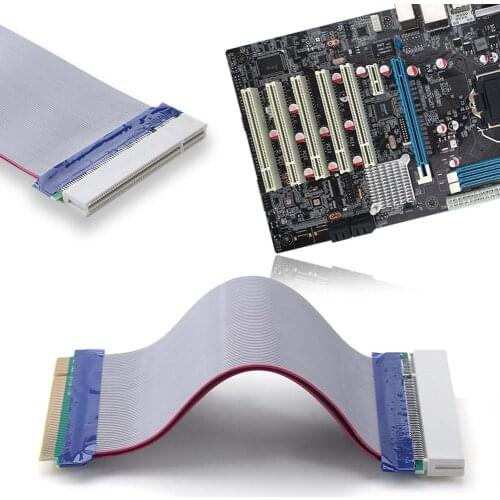 0.19m Copper Ribbon Cable PCI Sound Network Graphic Card Extender Converter Flat Ribbon Cable Supports PCI Devices Dropshipping