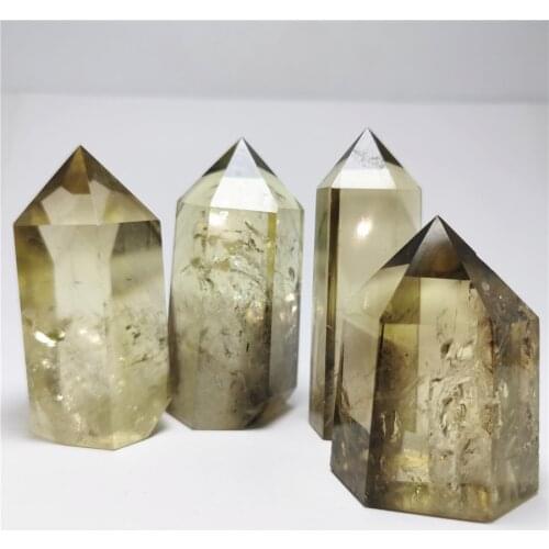 1PCS Natural Citrine Quartz Crystal Stone Mineral Specimen Wand Point Tower Healing Home Decoration Collection