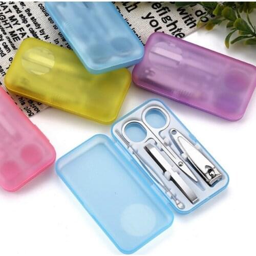 4 PCS/set Knife Manicure Sets Professional Nail Art Manicure Tools Set Nails Clipper Scissors Tweezer