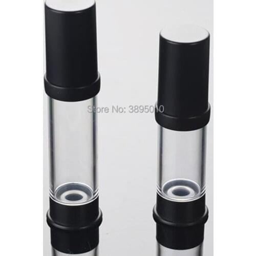 5ml/10ml black aluminum vacuum flask AS plastic Airless Pump Eye cream bottle Cream emulsion subpackage F873