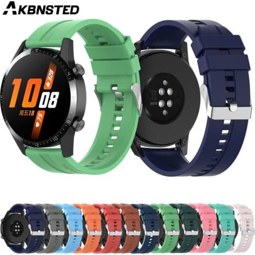 AKBNSTED For Huawei Watch GT 2 46mm 42mm GT2 Pro Smart Silicone Band Bracelet Accessories For Amazfit GTR 2 2e 47mm Wrist Strap