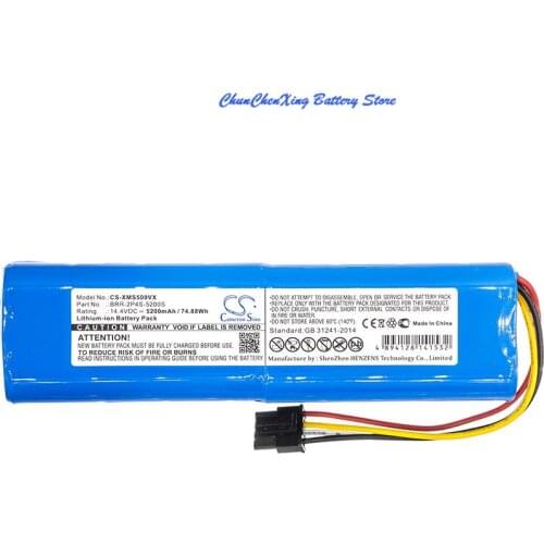 Cameron Sino 5200mAh Battery BRR-2P4S-5200S for Xiaomi Mi Robo, Mijia Roborock S50, Mijia Roborock S51, Millet Sweeper