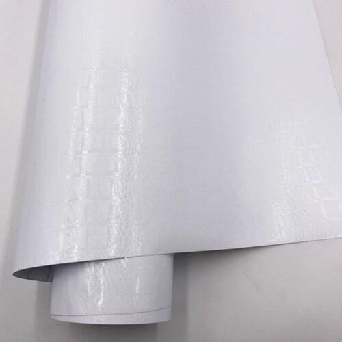 White Crocodile Leather Grain Texture Vinyl Car Wrap Sticker Decal Film Adhesive Sticker Interior Car Styling Covering Wrapping