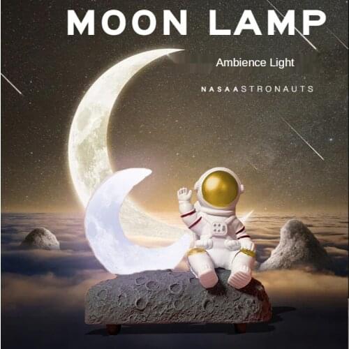 Bluetooth Speaker Night Light Small Moon Stereo Wireless Radio Computer Subwoofer Portable Astronaut
