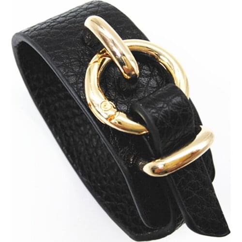 Black Red Trendy Leopard Round Circle Snake Leather Bracelets Women Fashion Girl Bangle Female Jewelry New Design Geometric
