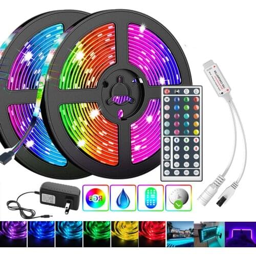 RGB Led Strip Led Light Colors Room Set Decoration for Wall Bedroom SMD5050 2835 Tape Diode Ribbon DC12V IR Remote Control Power
