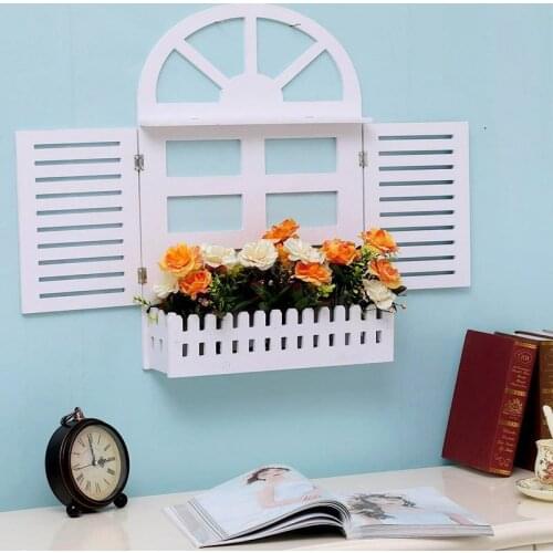 Flower Decorative window fake window living room porch tea shop creative European wall decoration wall background pendantrack