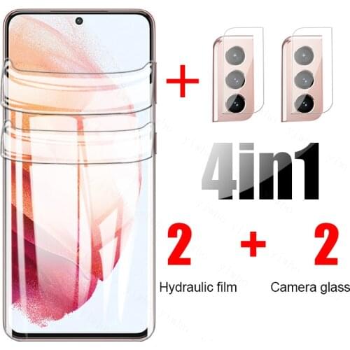 4-in-1 Hydrogel Film for Samsung Galaxy S21 5G protective film sansung s 21 SM-G991B 6.2" screen protector film safety not glass