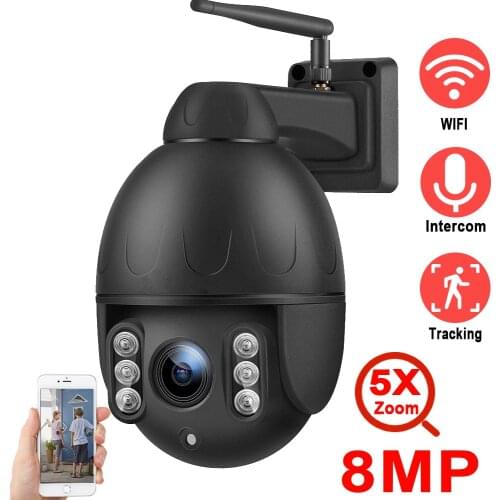 JATECH 5MP Outdoor PTZ Wifi Dome Camera High Speed 5X Optical Zoom Motion Detection Onvif IR 20m CCTV Surveillance P2P Camhi