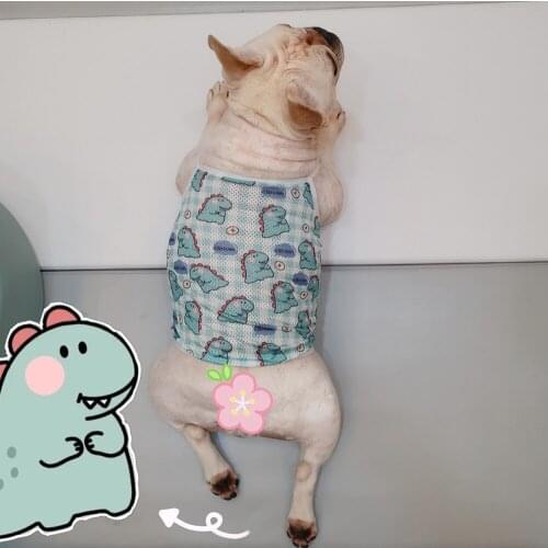 Monster Print Summer Pet Dog Cool Clothes for Small Dogs Pets Clothing French Bulldog Vest Pug Costume Poodle Apparel S-2XL