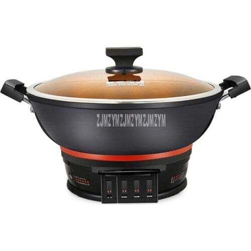 Multi-functional Electric Stir-frying Cooker Cast Iron Pan 2100W Electric Frying Cooking Machine 220V 32cm/34cm/36cm/38cm