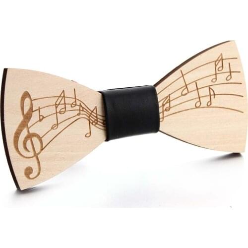 Fashion Mens Gifts Wooden Bow Ties Bowtie Men Neckties Music Rhinestone Bow Ties