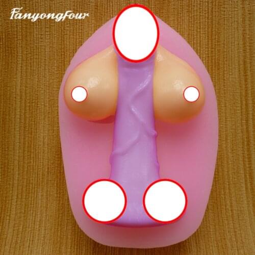 Men & Women Penis Breasts 3D Chocolate Silicone Molds, Candles, Gummies, Soaps, Ice Molds Cake Decorating Tools Free Shipping