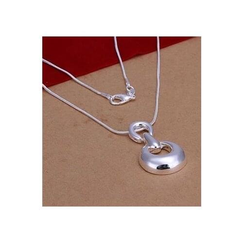 N269 Lucky Charm Silver Color Pendants For Women Sterling Jewelry Necklace Women Accessories Fashion Necklace /dizamaga Hvxaqnea
