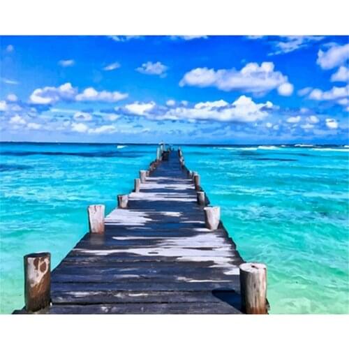 Scenery Landscape DIY Embroidery 11CT Cross Stitch Kits Needlework Craft Set Cotton Thread Printed Canvas Home Sell