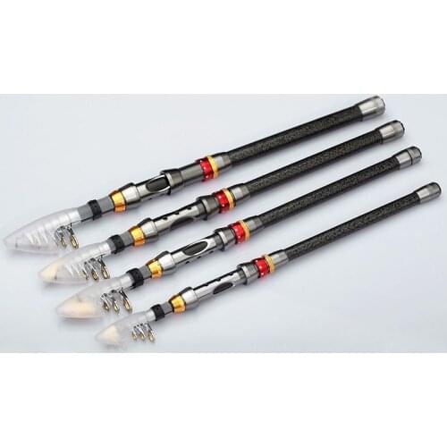 NEW 99% Carbon Portable Telescopic Fishing Rod Spinning Sea Rod Superhard Ocean Rod Fishing Tackle1.8/2.1/2.4/2.7/3.0/3.3/3.6M