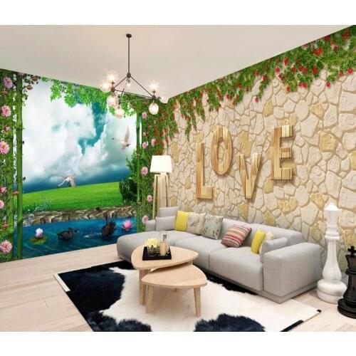 Swan Lake Green Nature Whole House Wallpaper 3D photo bedroom living room Wallpaper Mural 3D wallpaper backdrop Decor