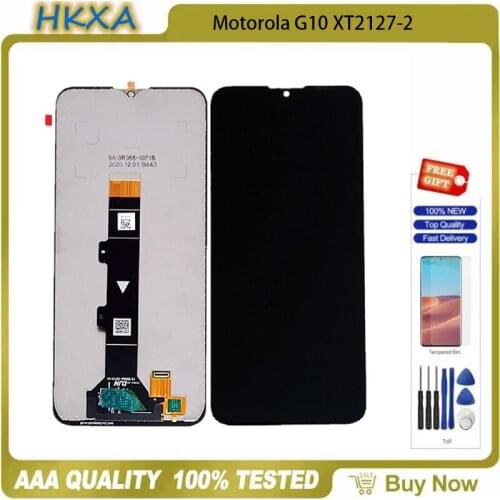 Original For Motorola Moto E 2020/Moto E7 XT2052 Black 100% Tested LCD Display Touch Screen Digitizer Assembly + Frame Tools