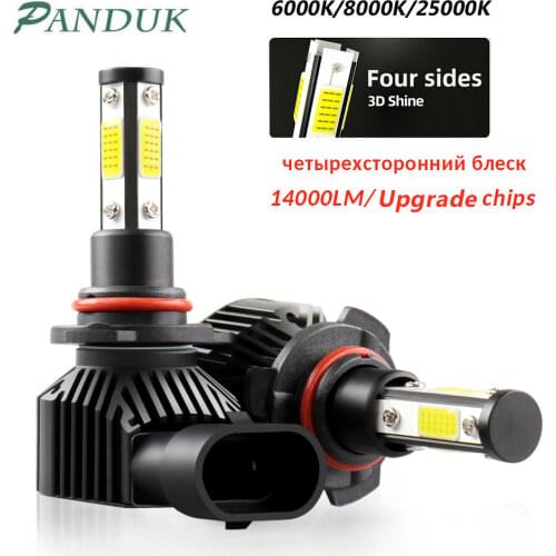 PANDUK 2Pcs 14000LM H7 H11 Led Headlight Bulb 360 Degree LED H8 H9 9005 HB3 9006 HB4 Auto Car Headlight 6000K Fog Light 6000K