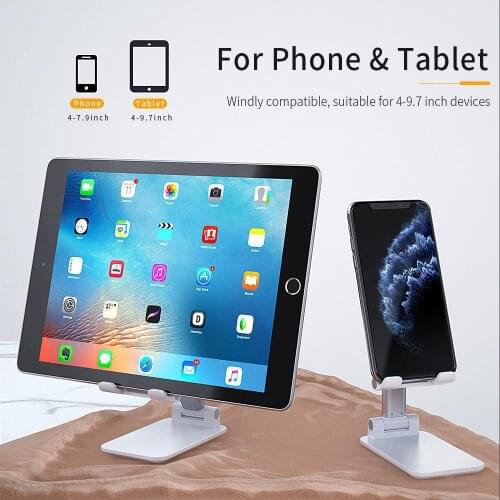 Mobile Phone Holder Stand Adjustable Desk Tablet Stand Desktop Holder Mount For IPhone IPad Universal Table Stand X