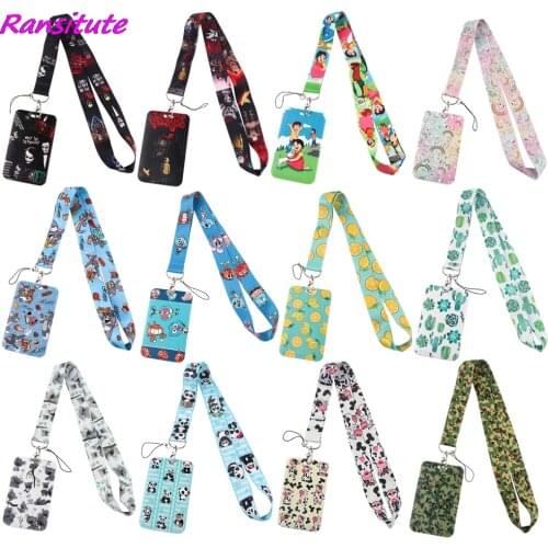 Ransitute R1686 Clown Cat Cow Neck Strap Lanyard For Keys ID Card Gym Phone Straps USB Badge Holder DIY Hang Rope Lariat Lanyard