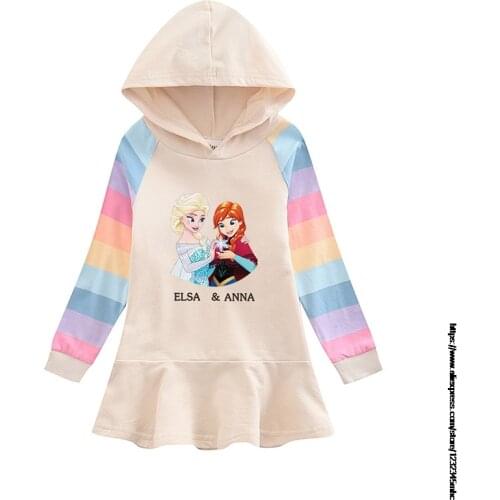 Disney Spring Fall Girls Clothing Long Sleeve Cartoon Shirts Frozen Elsa Anna Kids Clothes for Girl Toddler Teen Children Suits