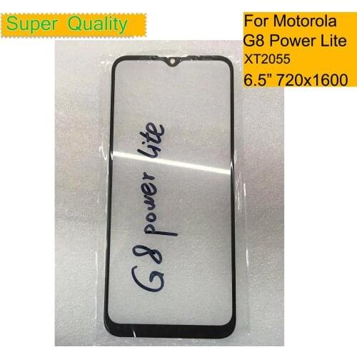 10Pcs/lot For Motorola Moto G8 Power Lite XT2055-1 XT2055-2 XT2055-4 Touch Screen Panel Front Outer Glass Lens With OCA Glue