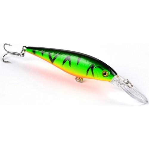 YUZI 11cm 10g Hard Bait Minnow Fishing Lures Wobbler Floating 6# Treble Hook Artificial Pesca Swimbait Crankbait