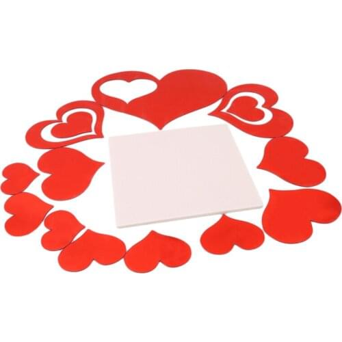 1Set Love Heart Acrylic 3D Mirror Wall Sticker Mural Decal Removable Stickers Room Decoration Adesivo De Parede Dropshipping