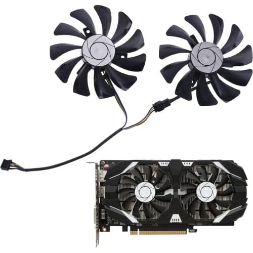 1 Pair 85mm HA9010H12F-Z 4Pin Cooler Fan Replacement for MSI GTX 1060 OC 6G GTX U4LD