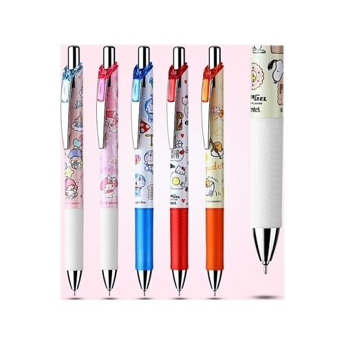 1PC Japanese Pentel melody limited gel pen quick-drying smooth press gel pen black ink cute cartoon stationary supplies