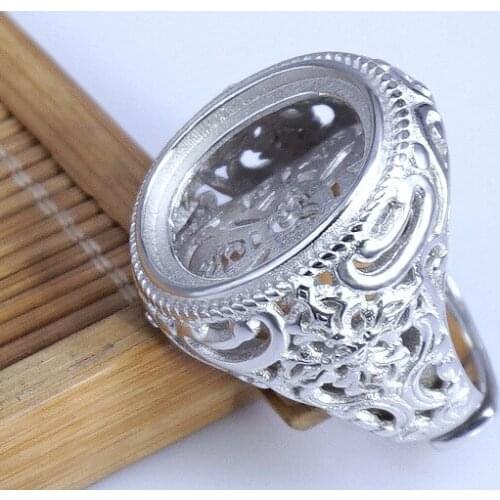 15*18mm 925 STERLING SILVER Men Women Semi Mount Bases Blanks base blank Pad ring rings Setting vajry jewelry gift diy A3238