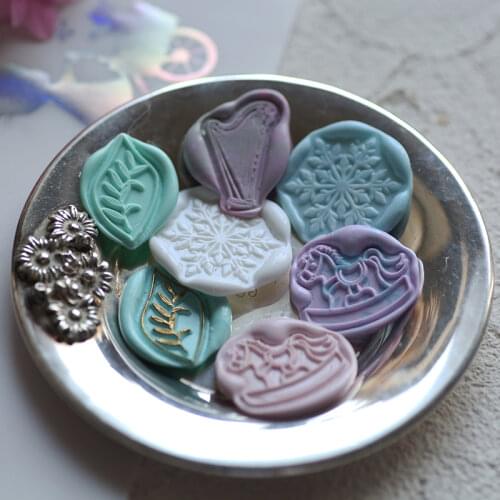 Irregular Shell Head Custom Removable Wax Seal Handle Heads DIY Stamps Postage Journal Package Date Wedding Gift Envelope Tools