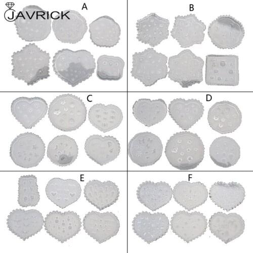 6Pcs Mini Size Nail Art Silicone Mold Leaves Flower Animals Template Acrylic Gel Tools Resin Mold Jewelry Making Tools