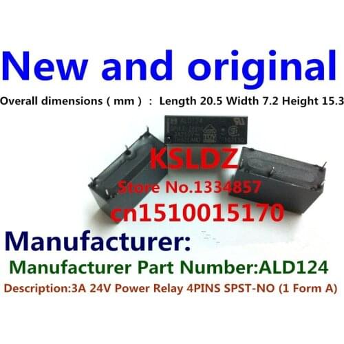Free shipping(10pieces/lot)100%Original New ALD105 ALD105W ALD112 ALD112W ALDP124 ALD124W ALD124 4PINS 3A 5V 12V 24V Power Relay