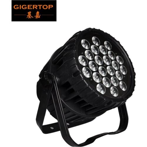 Freeshipping TP-P116 Hugh Aluminum Waterproof Housing 24 x 18W 6 Color Led Par Light Stage P64 Cans 25 Degree Lens Wash/Beam