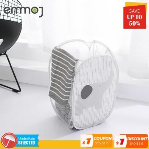 Household Foldable Cartoon Laundry Basket Box Collapsible Bags Dirty Clothes Hamper Bag Large Capacity Storage Organizer Wash