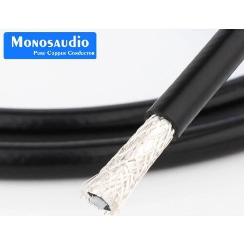 Monosaudio PS75 Hi-END 750HM Coaxial cable With High Purity Pure silver Conductor Bulk Cables Bulk Wire