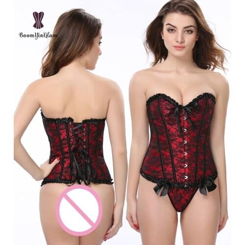 805 Free shipment lace overlay bow design metal clips button slimming waist shaperwear blue corset and bustier
