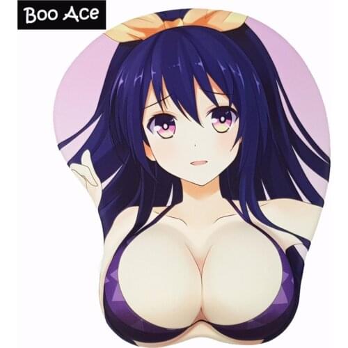 "Date A Live" Princess Anime 3D Oppai Mouse Pad with Wrist Rest 26*21*3.2cm 2way fabric