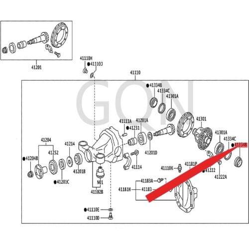Oil seal (for rear differential gear shaft) 1998-Toy ota TEZ ZAG ITA ALT EZZ AMA RKX RE IZ differential oil seal